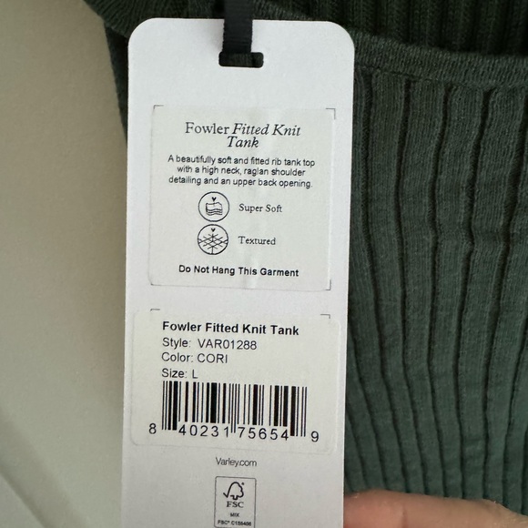 Varley Fowler Knitted tank with peekaboo back NWT - Picture 8 of 9